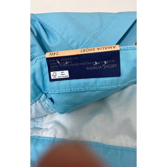 Bandolino Amalia Short Stretch Aqua Blue Womens Size 24  With Woven - Picture 11 of 16